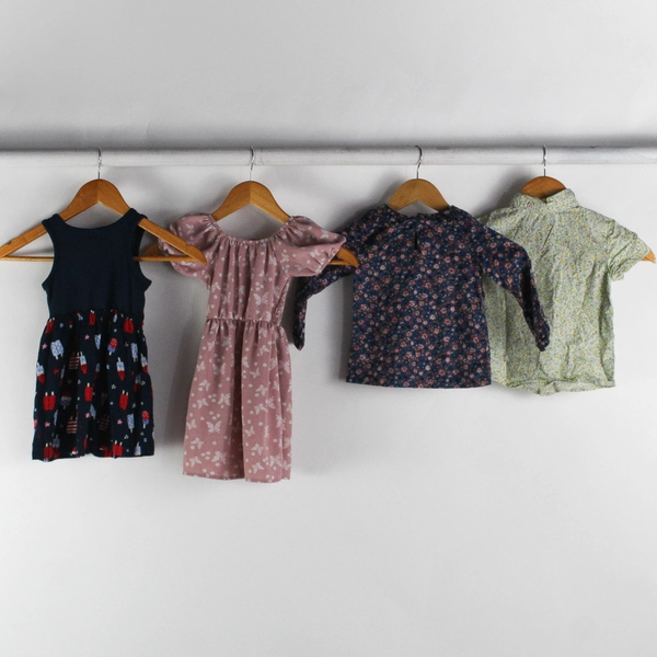 Lot of 4 Mixed Brands Toddler Girl 2T Dress Shirts and Dresses