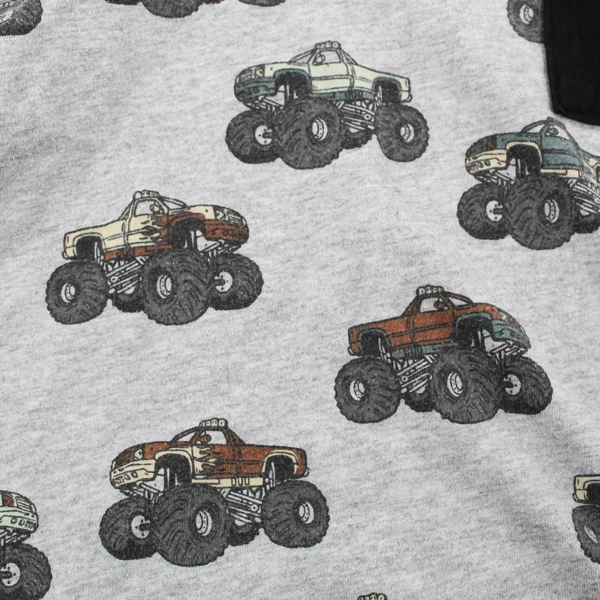 Garanimals Toddler Boys 4T Gray and Black Monster Truck Graphic Long Sleeve