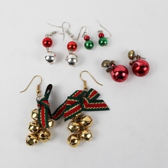 Lot of 4 Pairs of Jingle Bells and Balls Earrings