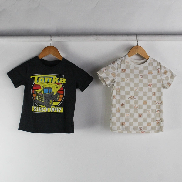 Lot of 4 Mixed Brands Child Boys 5T 2 T-Shirts and 2 Pairs of Shorts