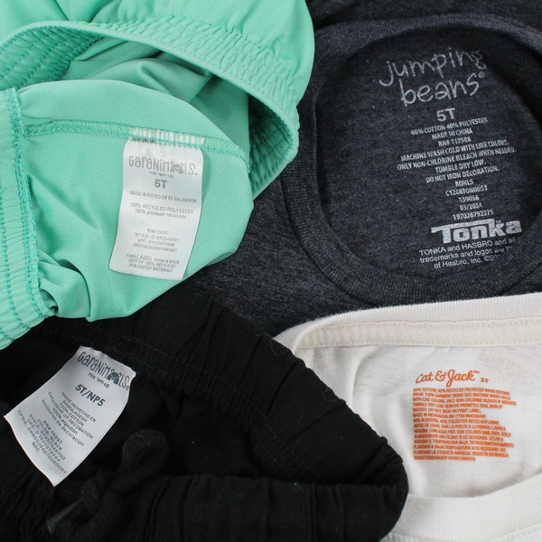 Lot of 4 Mixed Brands Child Boys 5T 2 T-Shirts and 2 Pairs of Shorts
