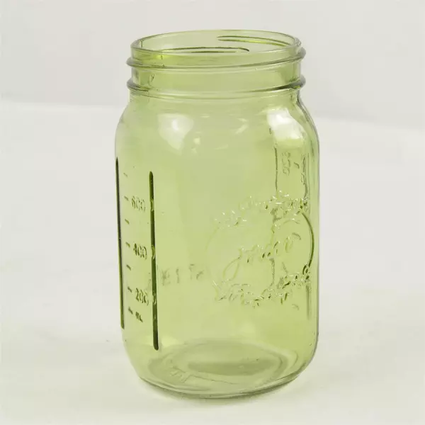 Vintage Jardin Green Mason Jar 24 oz