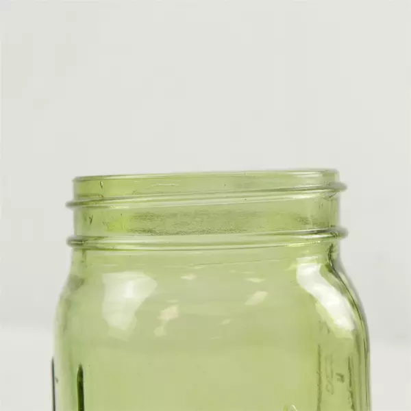 Vintage Jardin Green Mason Jar 24 oz