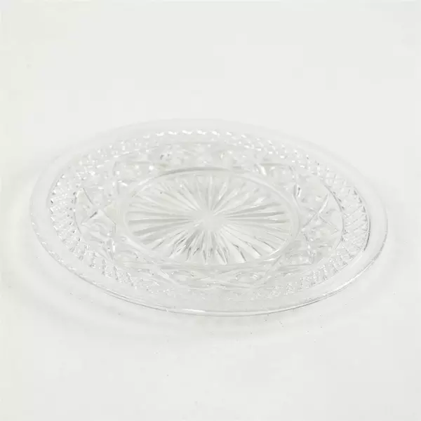 Imperial Glass Cape Cod Clear Salad Plate 6.75in Scalloped Diamond Point