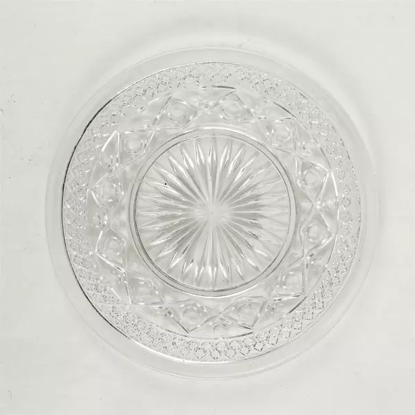 Imperial Glass Cape Cod Clear Salad Plate 6.75in Scalloped Diamond Point