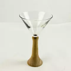 Martini Glass with Wooden Stem 8in Cocktail Glass