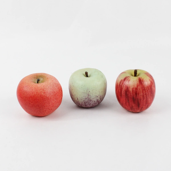 Lot of 3 Lightweight Artificial Apples for Display