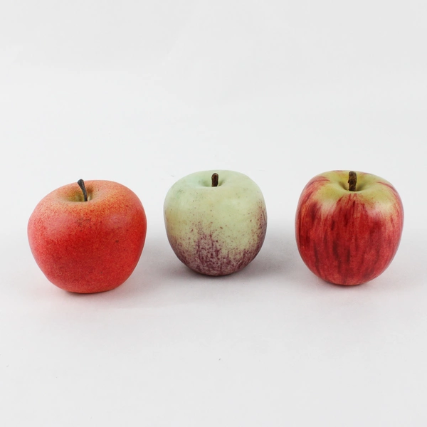 Lot of 3 Lightweight Artificial Apples for Display