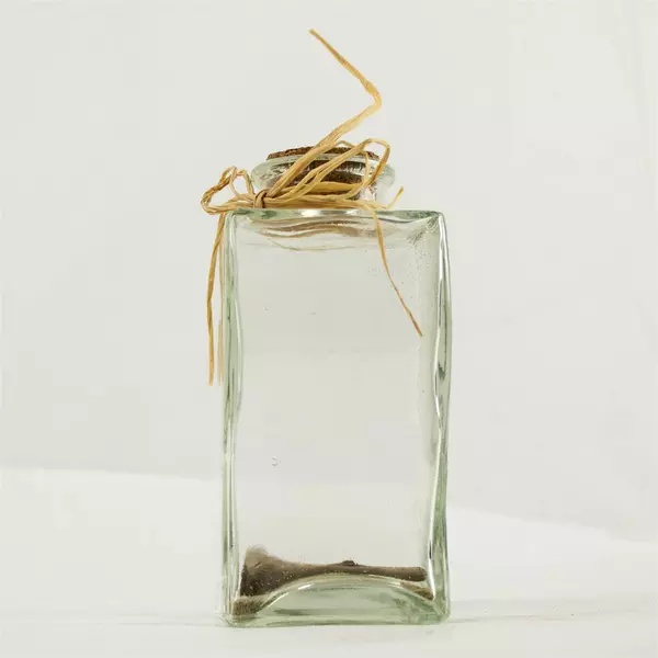 Wavy Glass Jar with Cork Lid Oregon Coast Souvenir Coastal Decor