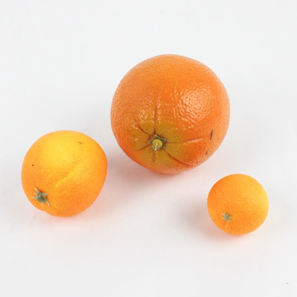 Lot of 6 Artificial Fruit Pieces Orange, Tangerine, Lemon, Banana and Plums