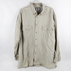 Vintage Lee Men's XL Ivory Casual Collection Long Sleeve Button Down Shirt