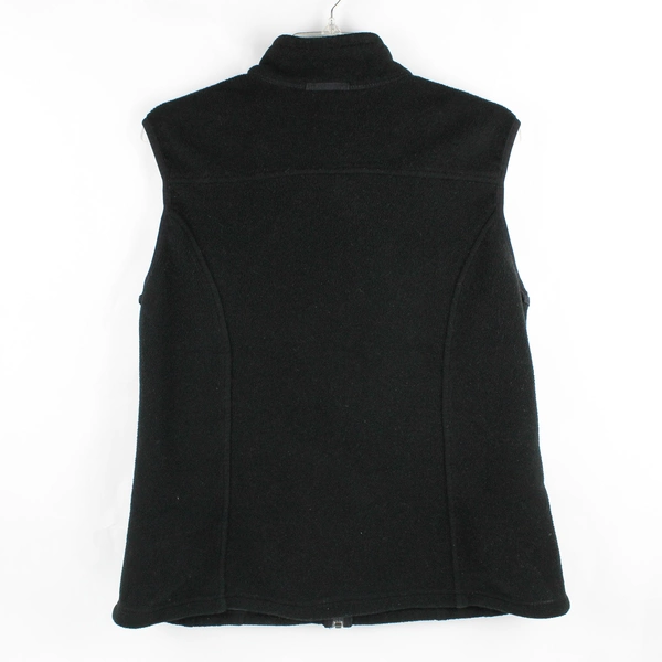 Eddie Bauer Men's L Black Fleece Full Zip Vest with Zippered Pockets