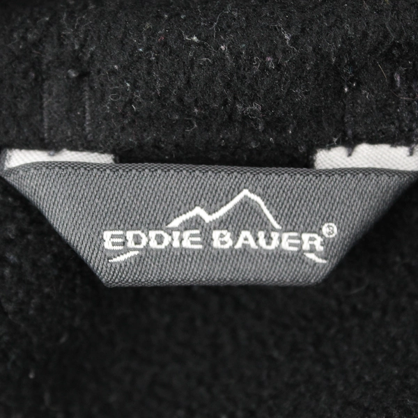 Eddie Bauer Men's L Black Fleece Full Zip Vest with Zippered Pockets