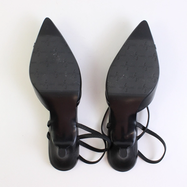 Easy Street Women's 9W Matte Black Unna Pointed Toe Kitten Heel Pumps