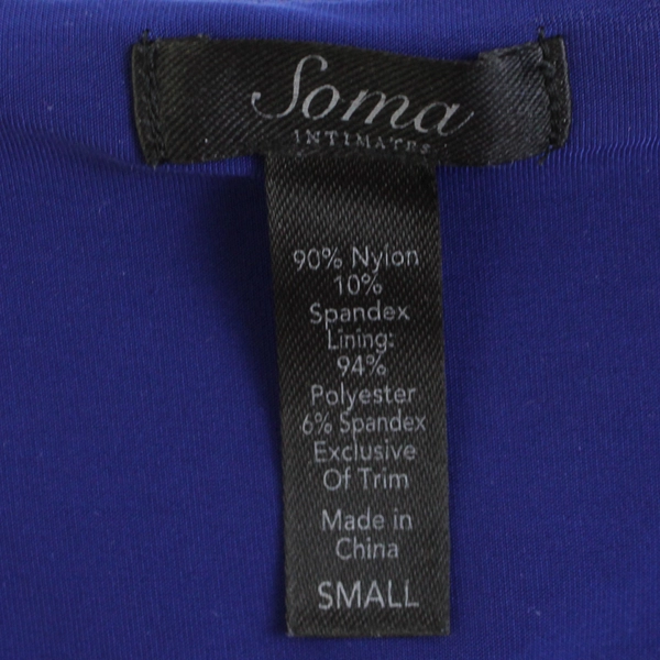 Soma Intimates Women's S Navy Blue Lace Spaghetti Strap Camisole Tank Top