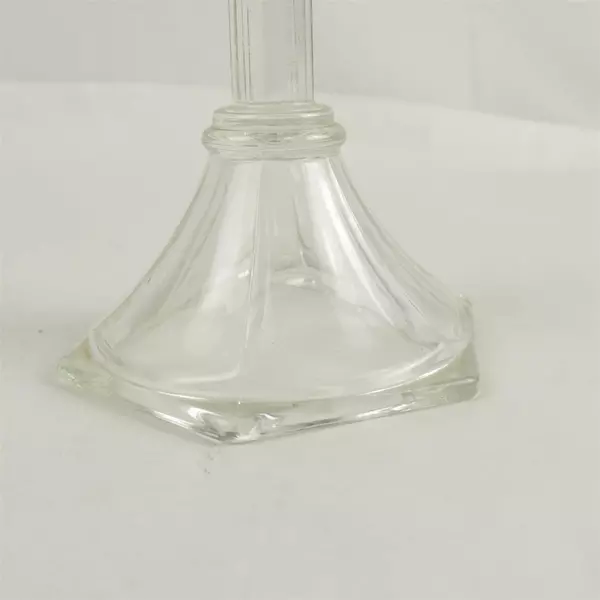 Vintage Homco USA Clear Glass Candlestick Holder 6.5in