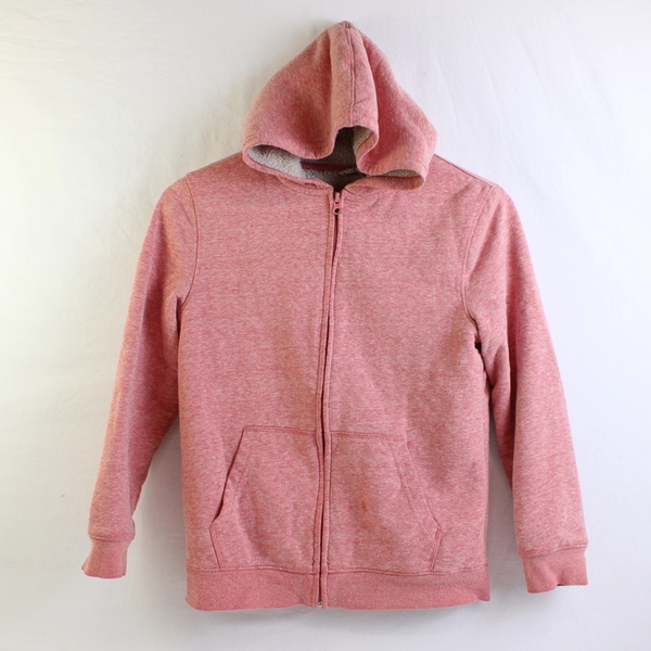 Cat & Jack Hoodie Girls Size M 8-10 Pink Sherpa Lined Fleece Full Zip Up Jacket