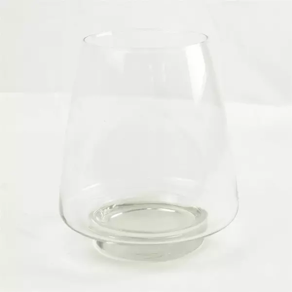 Large Clear Glass Hurricane Candle Holder Vase Centerpiece 7.75"