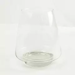 Large Clear Glass Hurricane Candle Holder Vase Centerpiece 7.75"