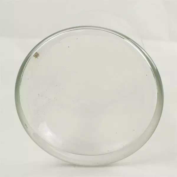 Large Clear Glass Flared Vase 8in Height Wide Flared Rim 6.5in Dia