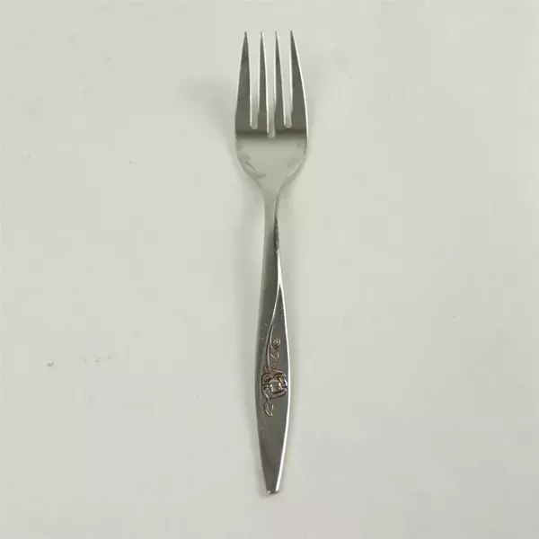 Lot of 6 Oneida Silver Roseanne Stainless Salad Forks 6.5"