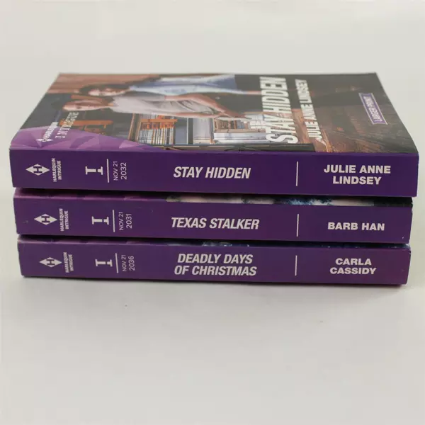 Lot of 3 Suspense Paperbacks Deadly Days Christmas Texas Stalker Stay Hidden