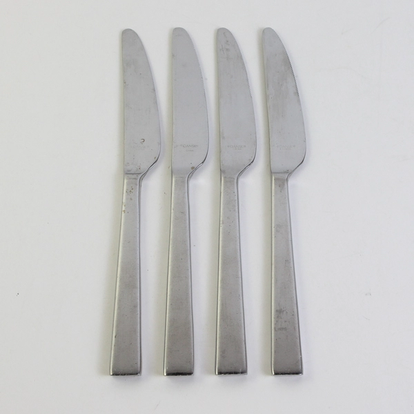 Lot of 4 Dansk Meridian Pattern 18/10 Stainless Dinner Knives 9.25" Good