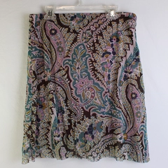 Athleta Short Multicolor Floral Paisley Skirt Women's Size Medium