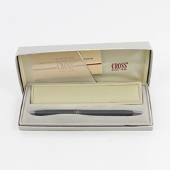 Vintage Cross Ladies Gray Matte Twist Ball Pen 2142 with Pouch Original Box