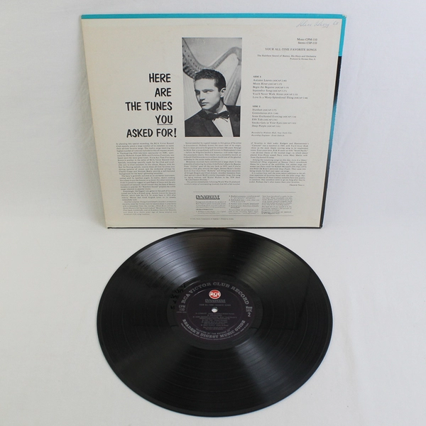 Rainbow Sound Of Bianco, His Harp And Orchestra Your All Time Favorite Songs LP