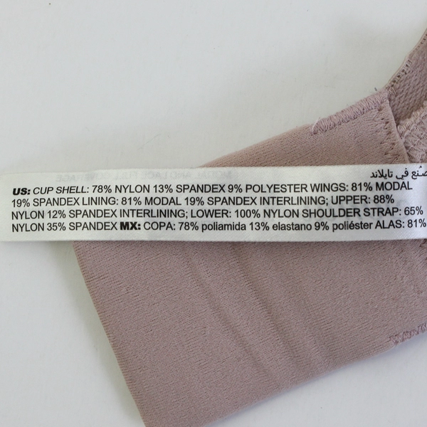 Soma Dusty Rose Unlined Underwired Lacy Bra Women's Size 36DD