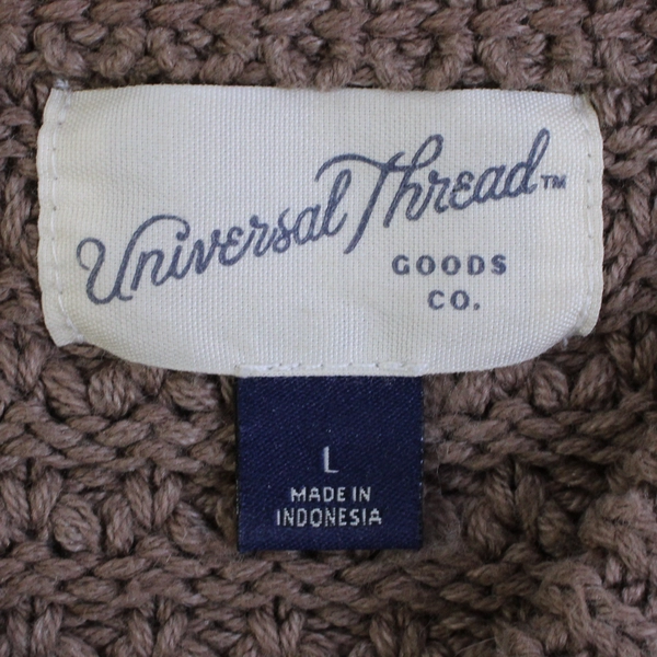 Universal Thread Taupe Crew Neck Knit Sweater Women's Size Large