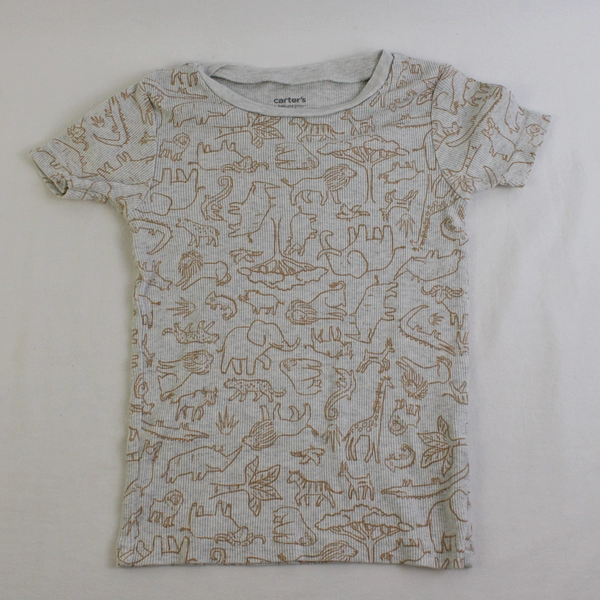 Carter's Safari Animal Print 2 Piece Pajama Set Boys' Size 5T