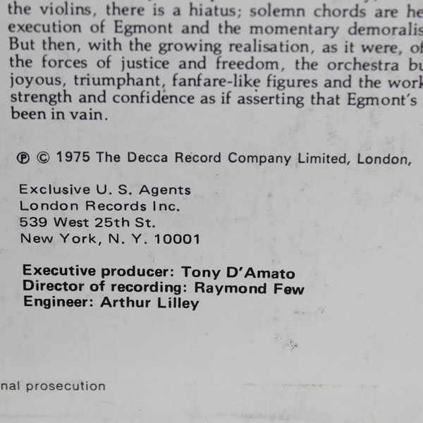 Stokowski Conducts Beethoven New Philharmonia Orchestra LP London 1975