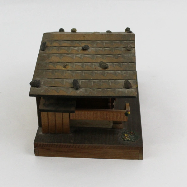 Vintage Swiss Chalet Musical Jewelry Trinket Box Plays Limelight Moulin Rouge