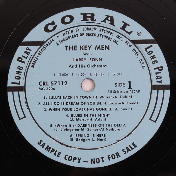 The Vocal Sounds of The Key Men Vinyl