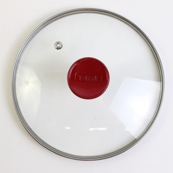 Lot Of 2 T-fal Cookware Clear Glass Lids 1 Small (8") 1 Big (12")