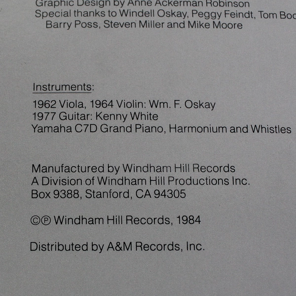 Billy Oskay & Micheal O'Domhnaill: Nightnoise 1984 Windham Hill 33RPM