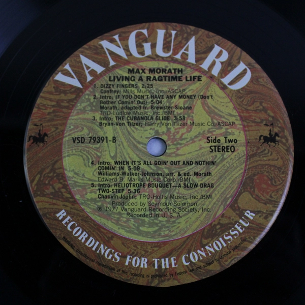 Max Morath Living a Ragtime Life 12" LP