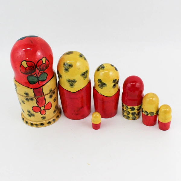 Six-Piece 9" Russian Wooden Nesting Dolls