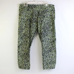 Calvin Klein Yellow/Black Spotted Pattern Quarter Length Leggings Women's Size M