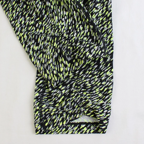 Calvin Klein Yellow/Black Spotted Pattern Quarter Length Leggings Women's Size M