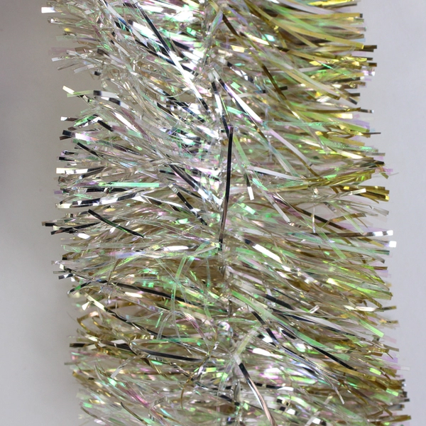 Decorative Christmas Holiday Tinsel Garland Iridescent 15ft