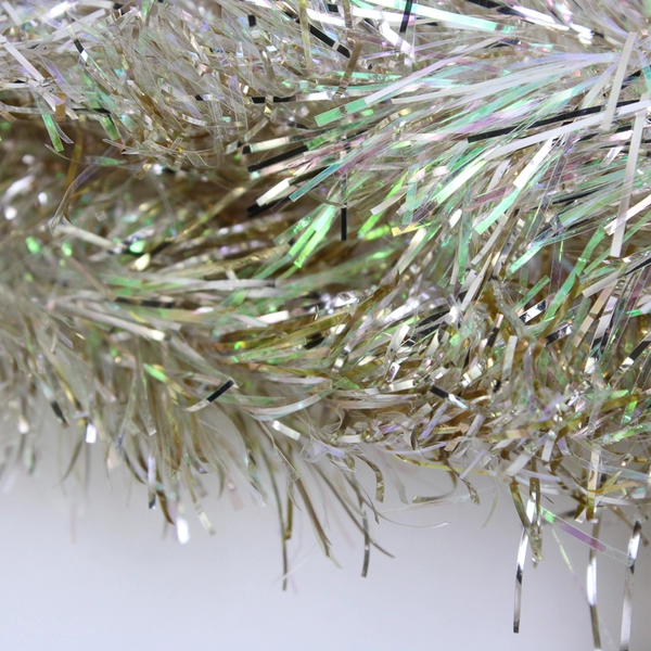 Decorative Christmas Holiday Tinsel Garland Iridescent 15ft
