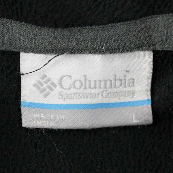 Columbia Black Stand Collar Zip-Up Jacket Men's Size Large