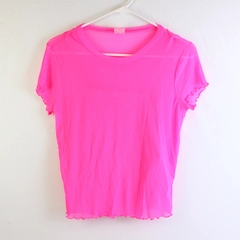 No Boundaries Bright Pink Mesh Top Girls Medium 7-9