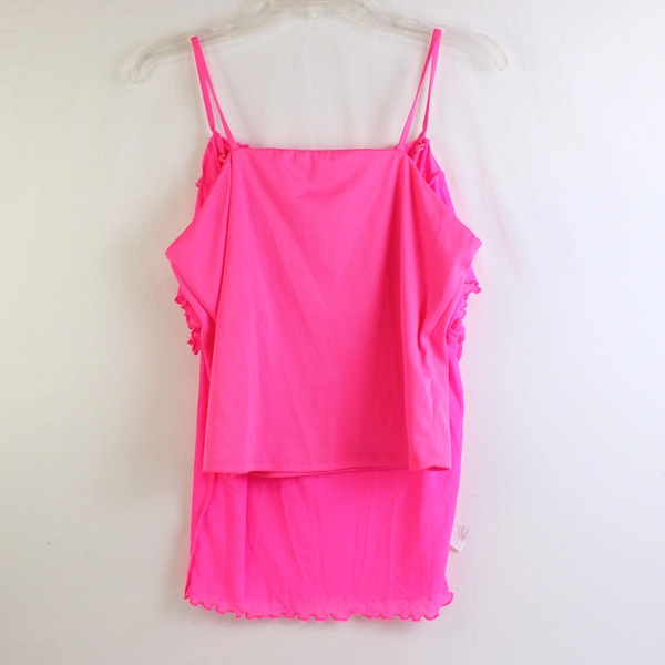 No Boundaries Bright Pink Mesh Top Girls Medium 7-9