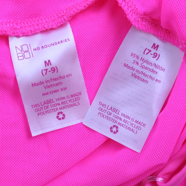 No Boundaries Bright Pink Mesh Top Girls Medium 7-9