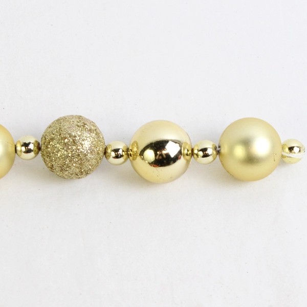 Lot of 2 Christmas Bauble Garlands Red and Gold 6ft and 6-3/4ft