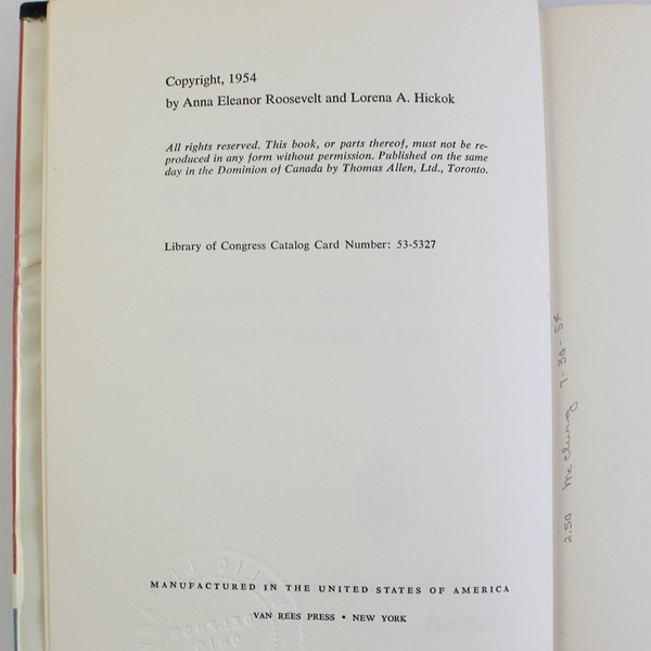 Ladies of Courage by Eleanor Roosevelt (Signed) & Lorena Hickok (HC, 1954)